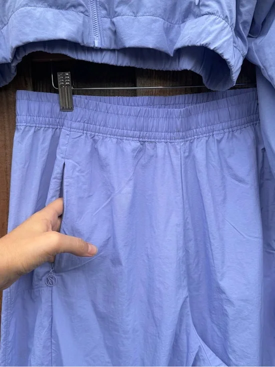 RARE Periwinkle Dolman Jogger Windbreaker Set - Two-Piece Tracksuit 🌿 - Picture 6 of 10